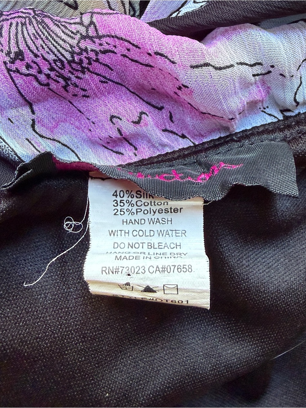 Seductions Silk Blend Floral Beaded Halter Top | Y2K | Size L - Picture 6 of 8